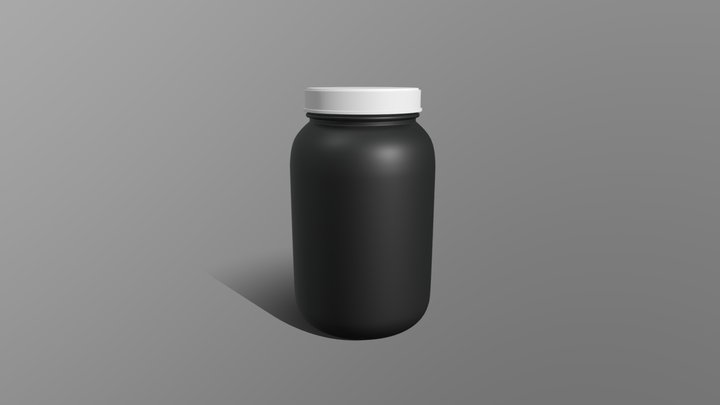 Protein Supplement Jar 3D Model