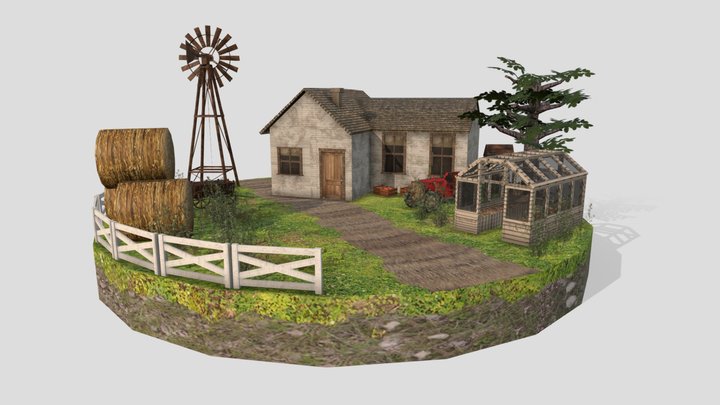 DAE Diorama retake – Small farm 3D Model