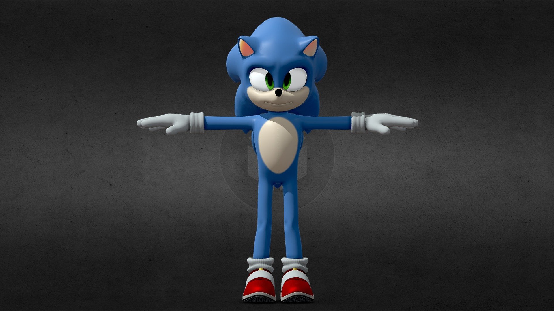 Sonic Movie | Free - Download Free 3D model by Teva (@TerrAxy) [252ba8a]