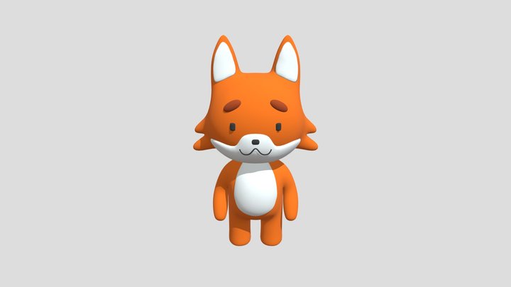 Cute Fox 3D Model