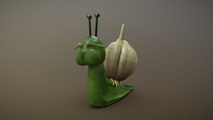 Garlicky_ No Background 3D Model