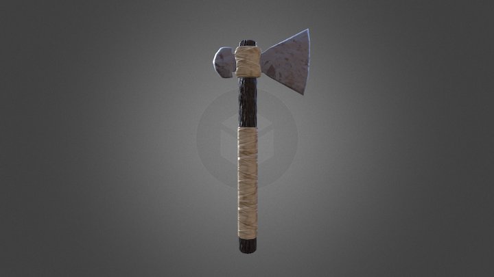 4k Stylized Hatchet 3D Model