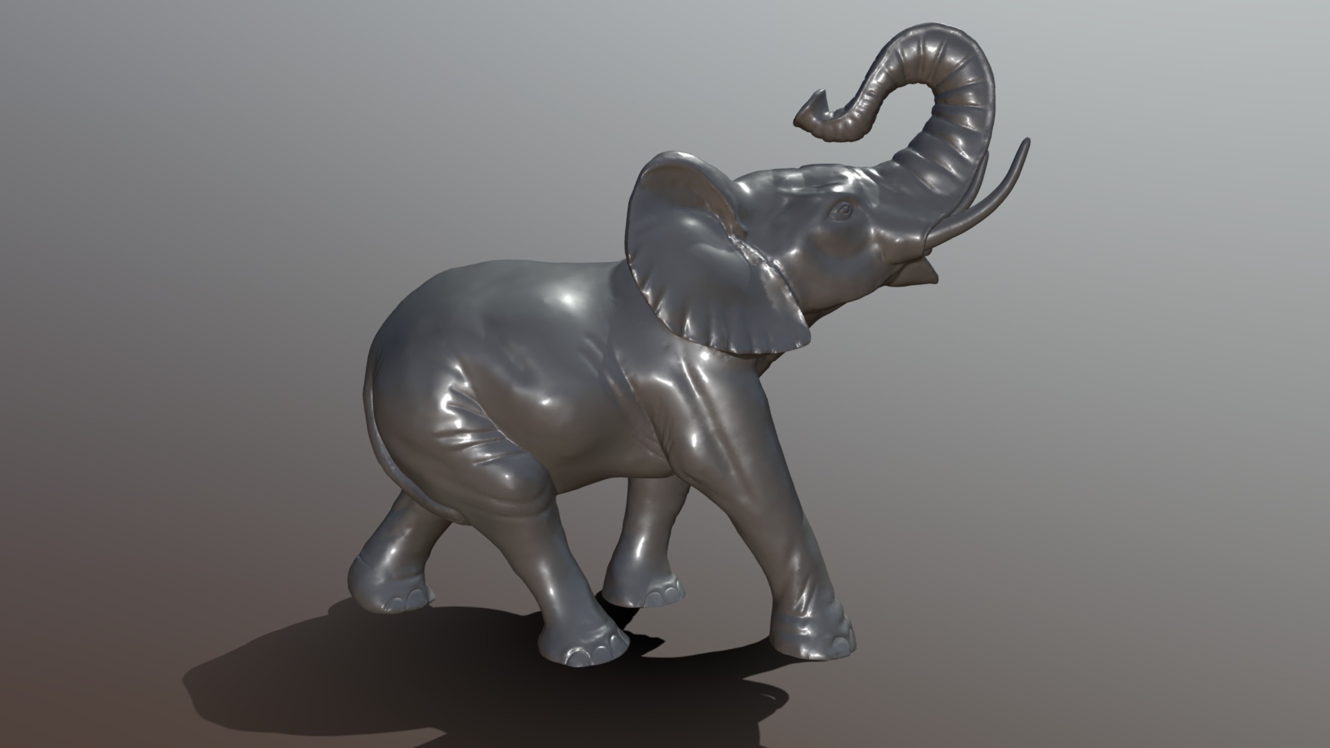 3D model Elephant Statue - This is a 3D model of the Elephant Statue. The 3D model is about a small statue of a bull.