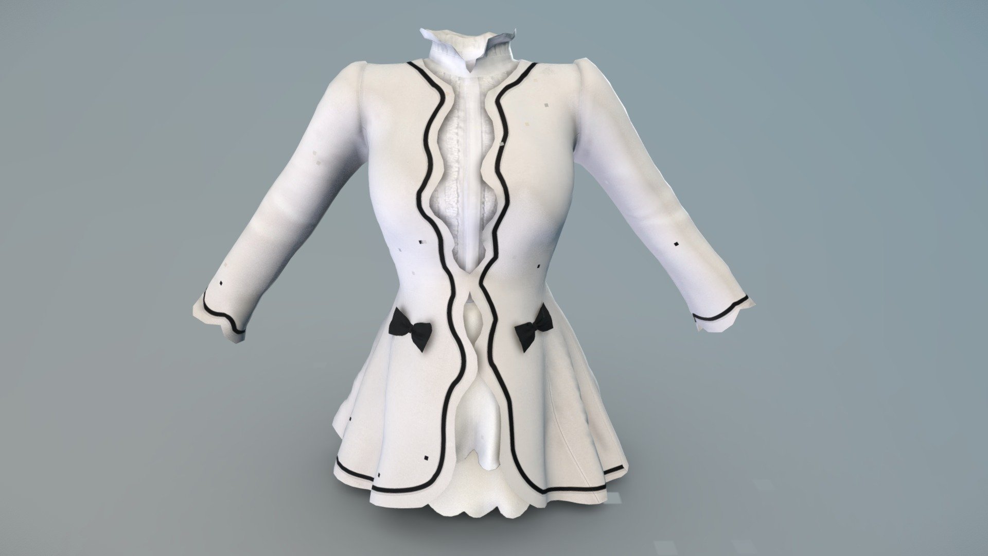 Female Vintage Jacket And Blouse - Buy Royalty Free 3D model by 3dia ...