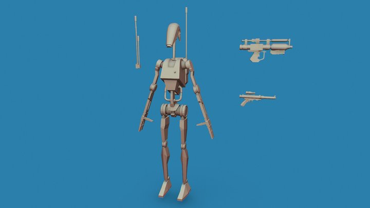 B1 Battle Droid (Free) 3D Model
