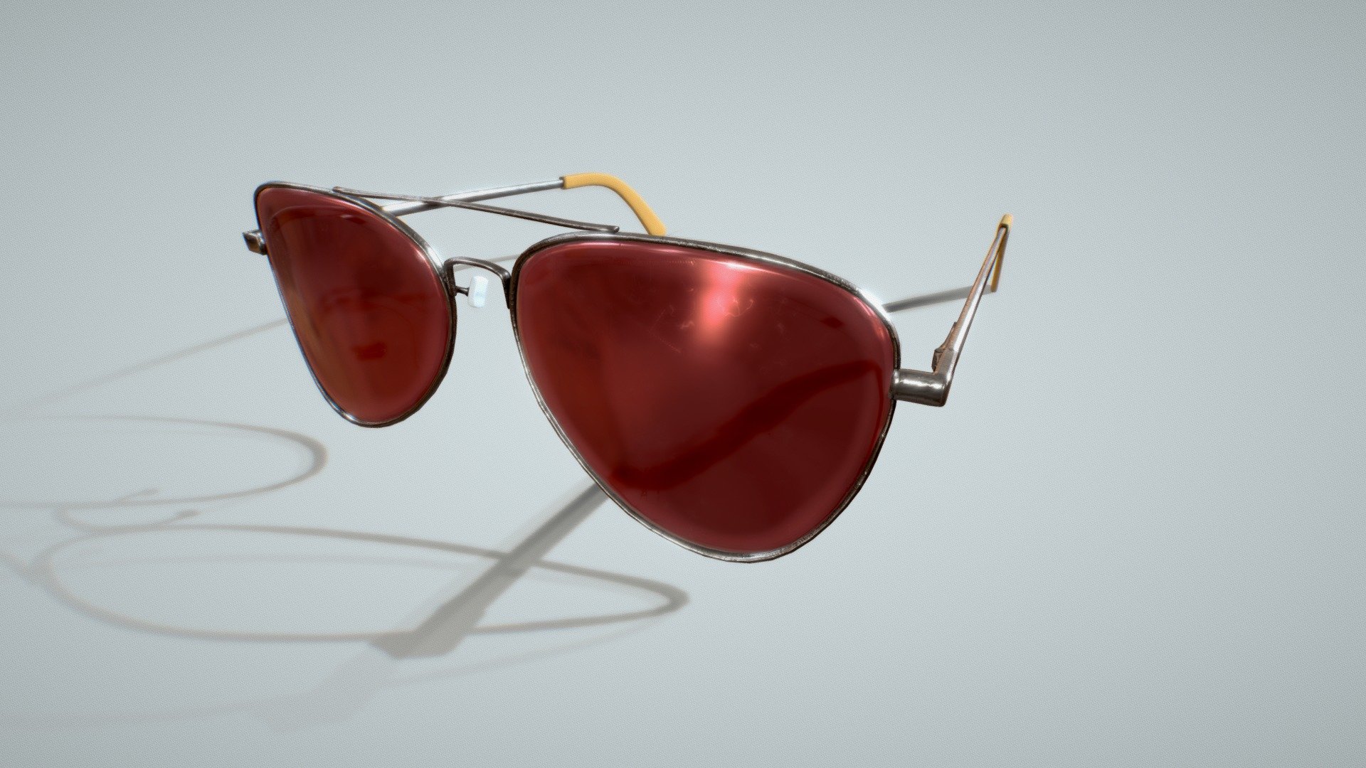 Red Tint Aviator CyberPunk Polarized Sunglasses - Buy Royalty Free 3D 