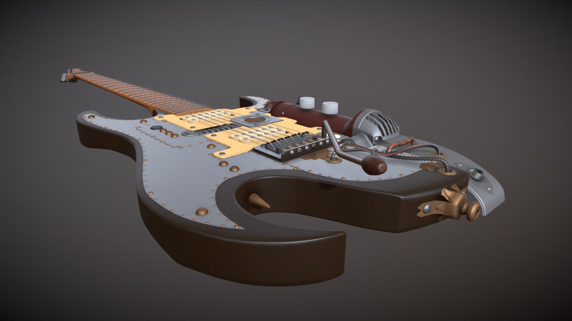 Guitar FBX hipoly