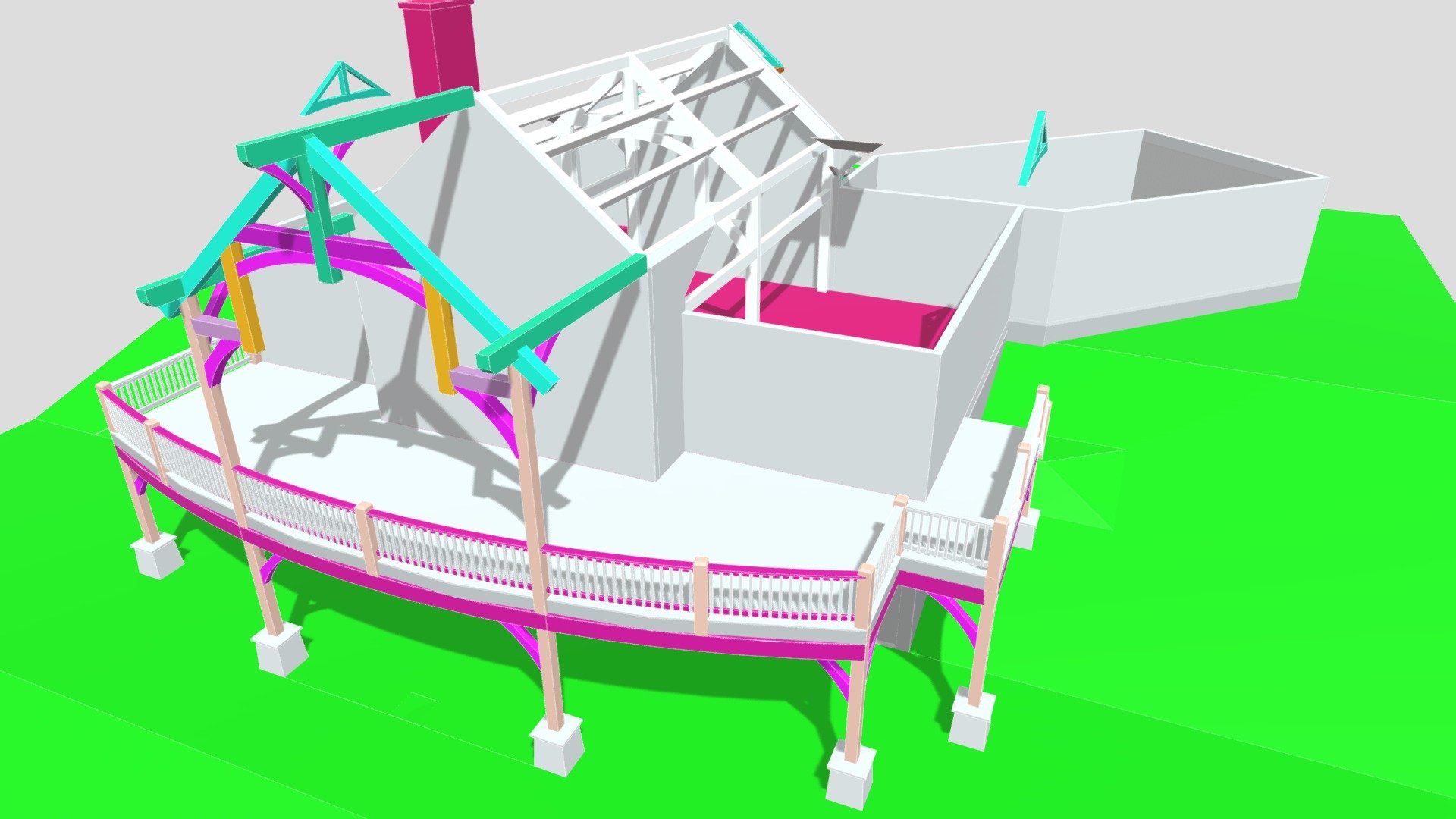 Blue Hole Falls - Timber Frame — Sketchfab embed 3D viewer
