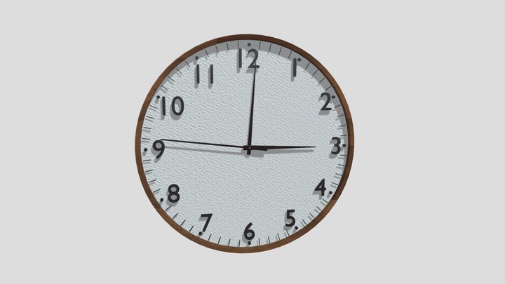 (FREE) Wall Clock | ساعة جدارية 3D Model