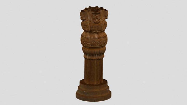 Wooden Ashoka Stambh – Photogrammetry Scan 3D Model