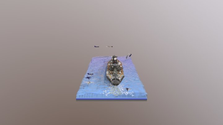 battle with Yamato 3D Model