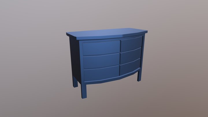 LOW POLY - Drawer Prop 3D Model