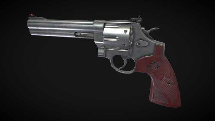 Smith & Wesson Model 629 Deluxe Magnum44 3D Model
