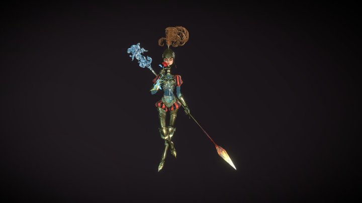 Lady of hearts 3D Model