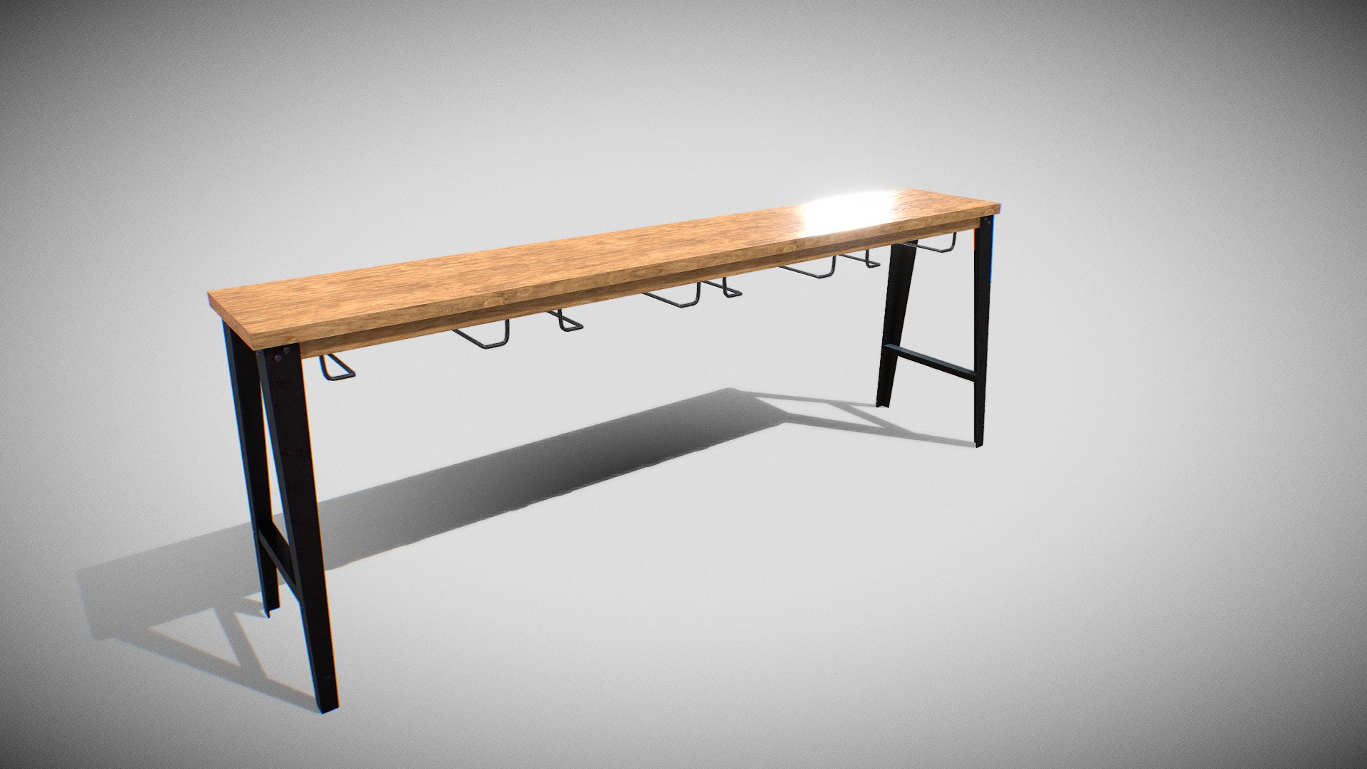 3D model Bar Table 01 - This is a 3D model of the Bar Table 01. The 3D model is about a table with legs.
