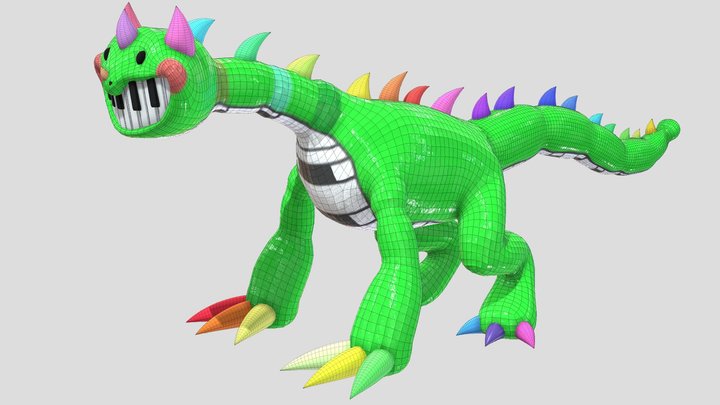 Pianinosaurus - Poppy playtime 4 (rigged) 3D Model