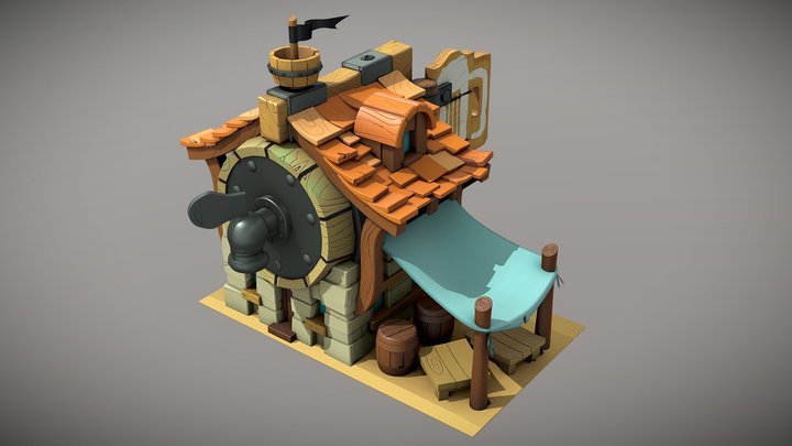 Shack Animation 3D Model