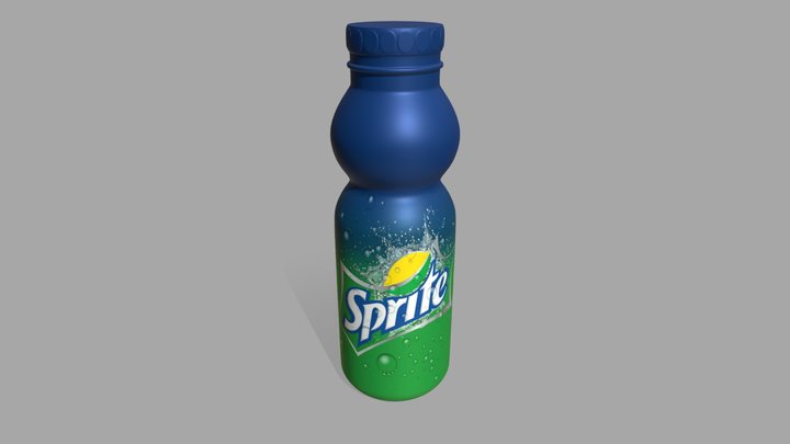 Sprite Bottle Custom 3D Model