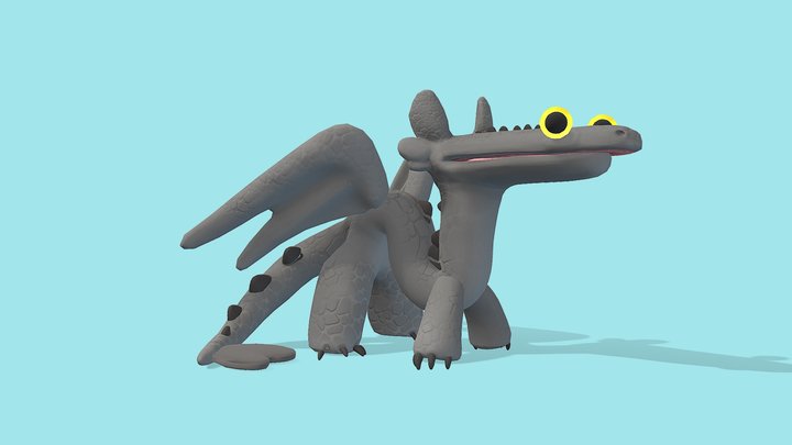 Toothless. How to train your dragon. Rigged 3D Model