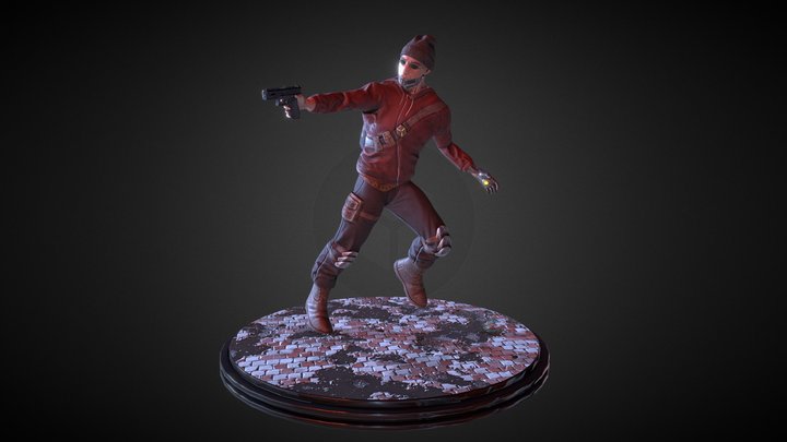 Sci-fi Cyberpunk Character 3D Model