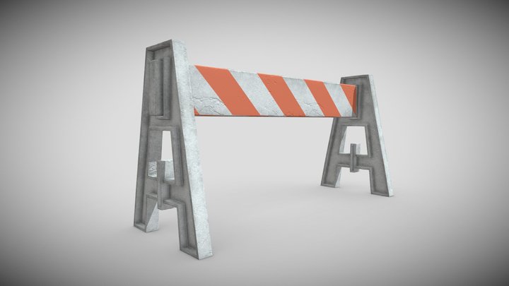 Traffic Barrier 3D Model
