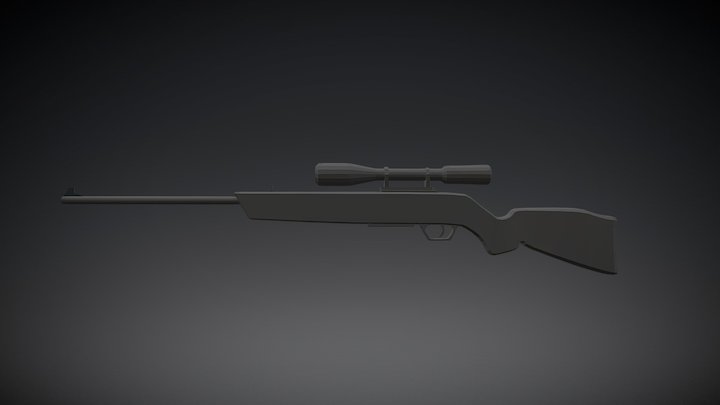 Sniper gun (mesh) 3D Model