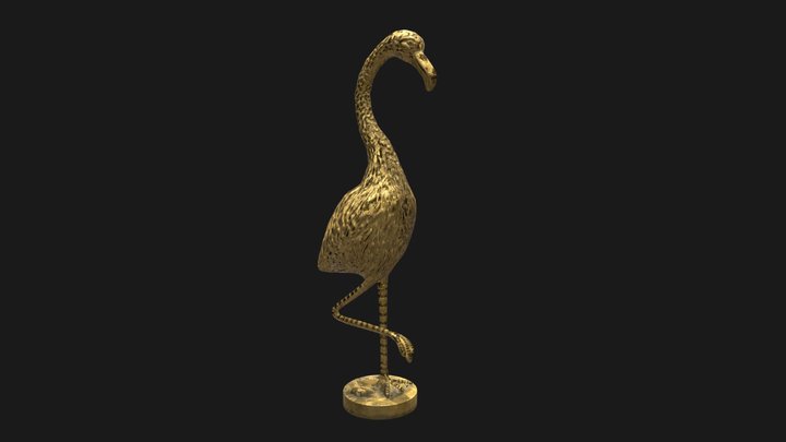 Flamingo Sculpture 3D Model