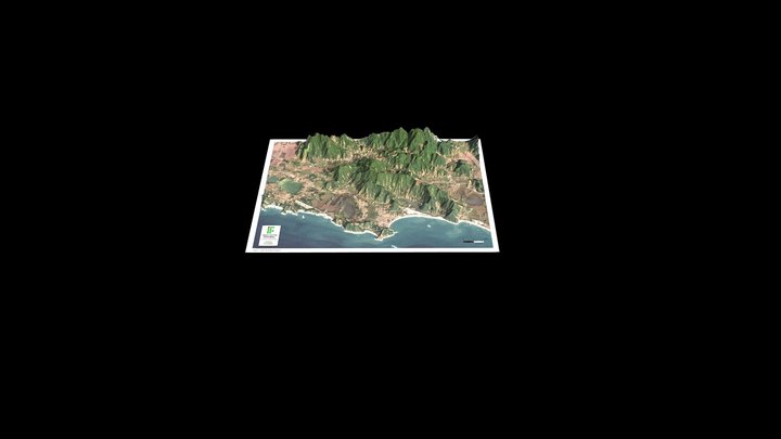 Garopaba, Santa Catarina, Brasil - maquete em 3D 3D Model