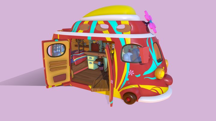 Camping Van 3D Model