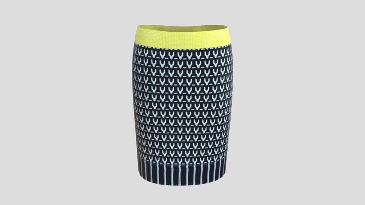 Cable Knit Skirt 3D Model