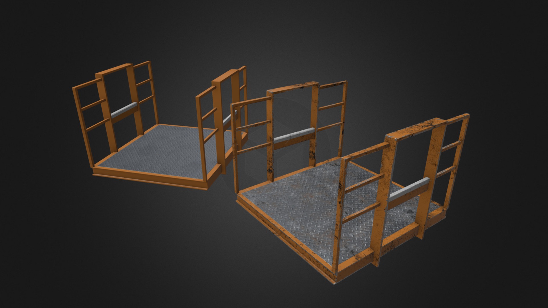 3D model Lift 2 - This is a 3D model of the Lift 2. The 3D model is about a wooden structure with a basket.