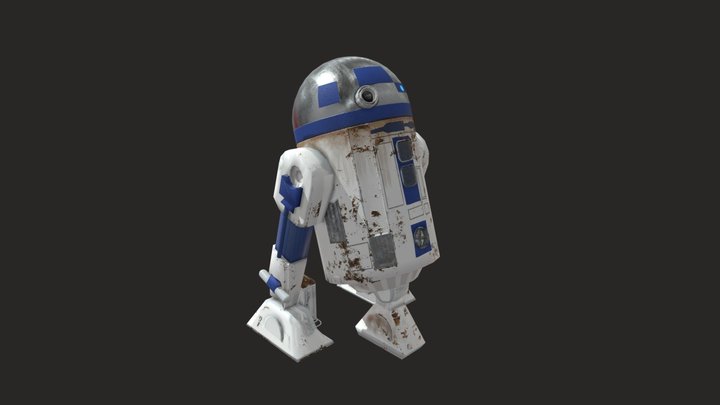 R2D2 Ejercicio Game Art - Image Campus 3D Model