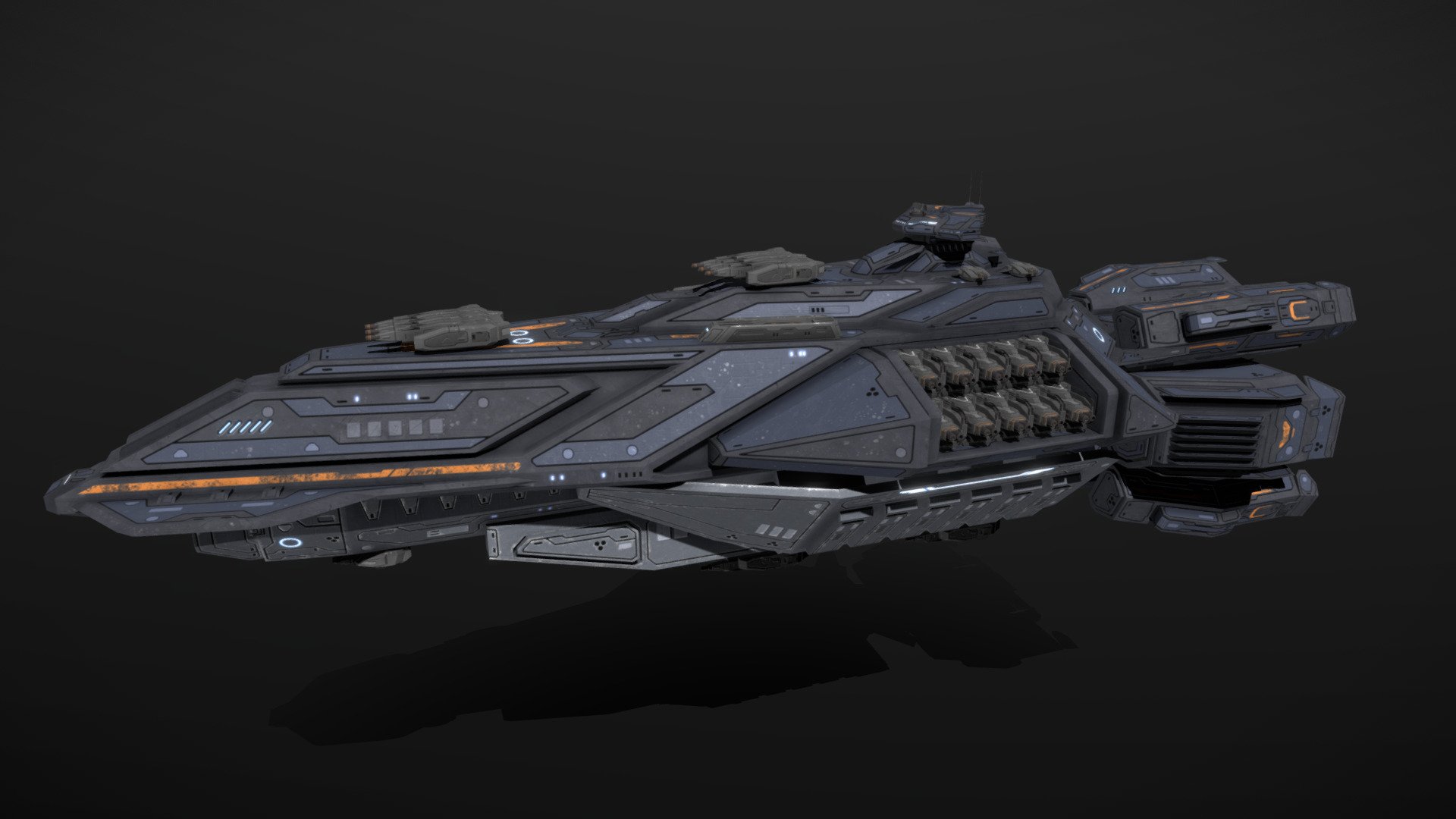 Scifi Battleship Dauntless - Buy Royalty Free 3D model by MSGDI ...