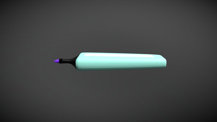 Stabilo Boss Highlighter 3D Model