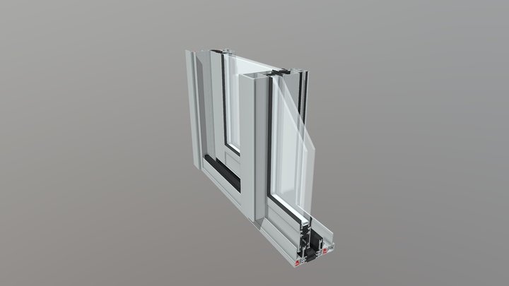 R-T-W-70 – Sliding Door + Mesh + Reinforced 3D Model