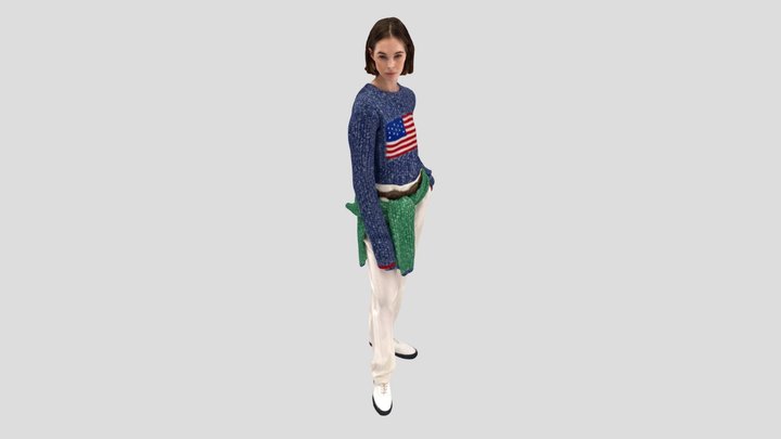 RL - American Flag Sweater - DEATHLESSX 3D Model