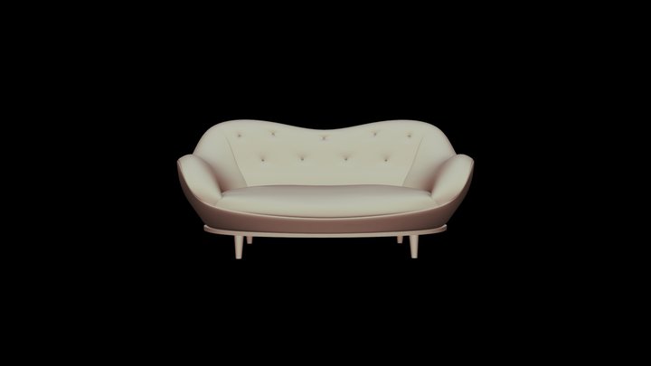MELCHIOR RED CANAPE 3D Model
