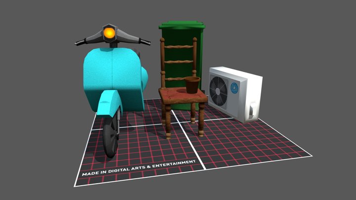 DAE 5 Finished props - Naples 3D Model