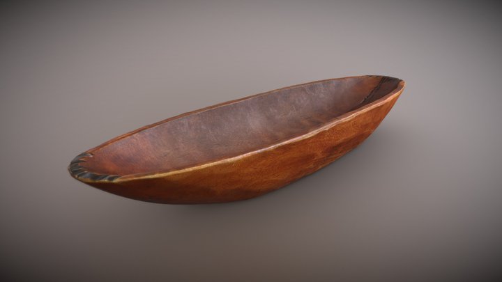 game ready wooden bowl 3D Model