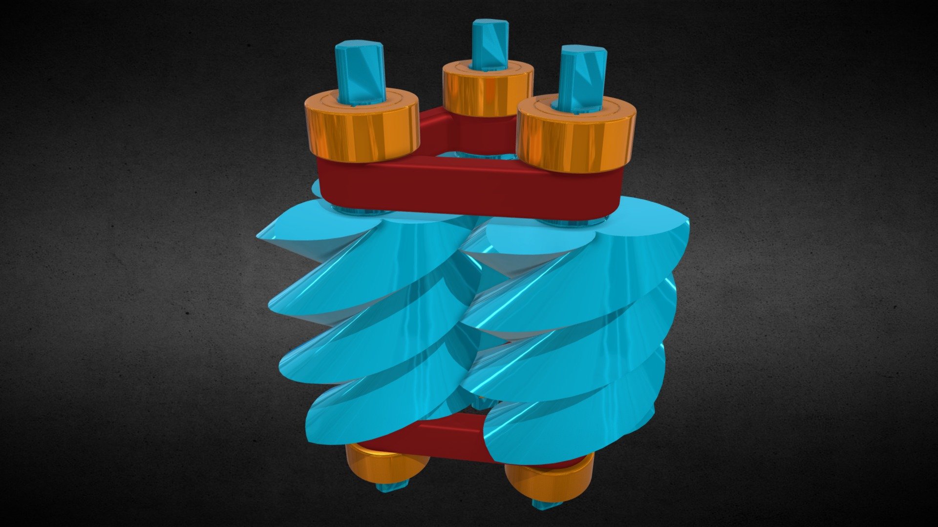 Closed Gear Train With 3 Gears