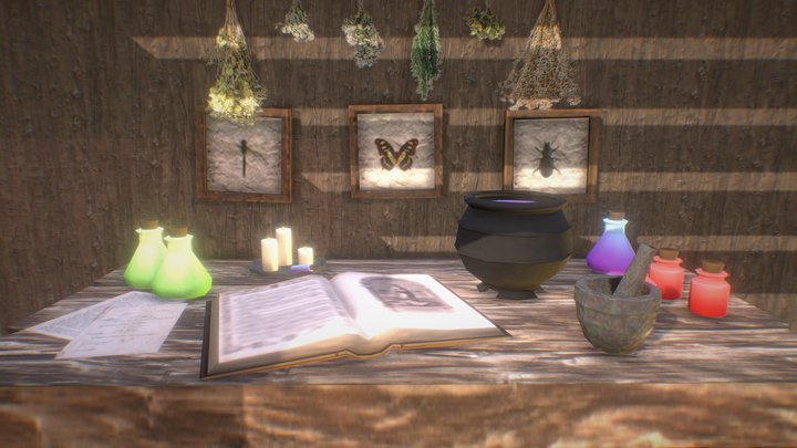 Apothecary Station 3D Model