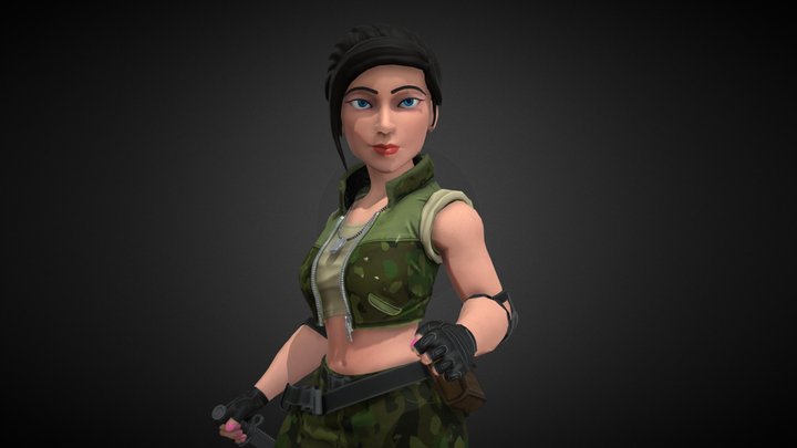 Guerrilla woman 3D Model