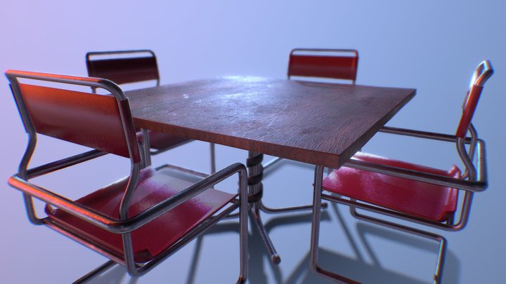 Table - Chair 3D Model