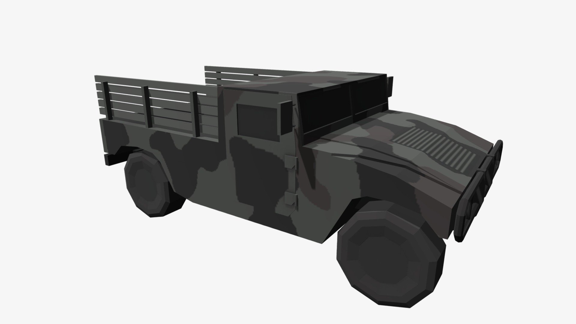 Low Poly HMMWV Truck