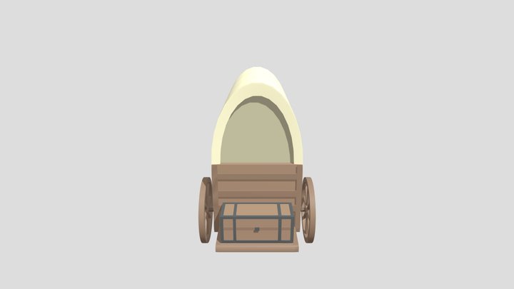 3D Covered Wagon 3D Model