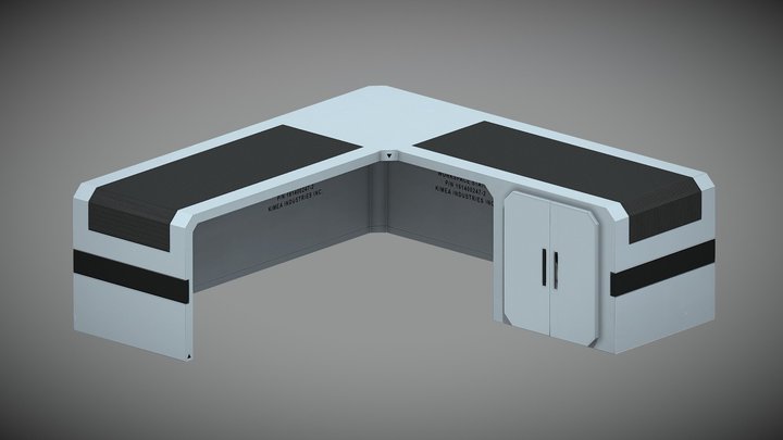 Sci-Fi Furniture Pack AAA: Desk A 3D Model