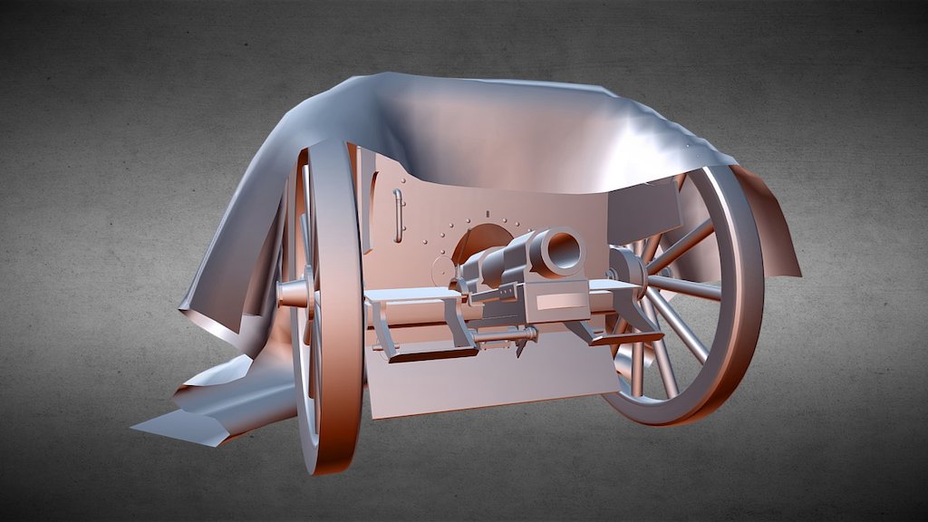 German 77-MM Field Gun Prop (High Poly)