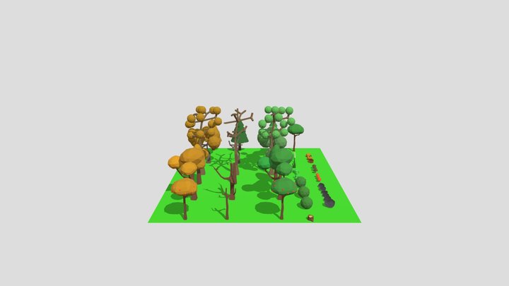 Low-Poly Nature Pack 3D Model