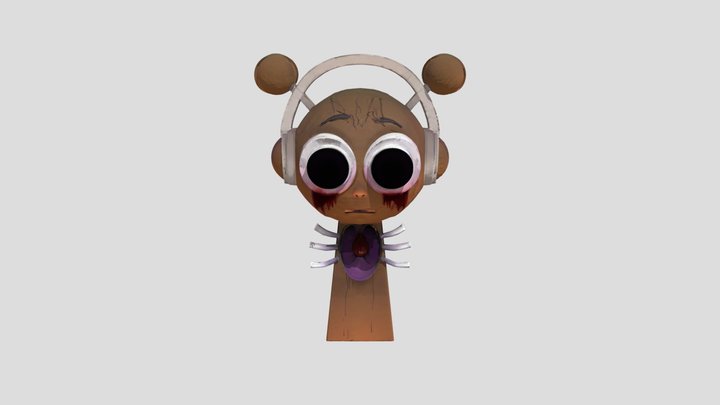 Dark Figure with Red Eyes 3D Model