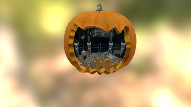 Diorama Halloween 3D Model